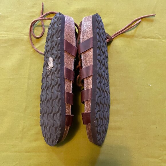 Birkenstock Papilio "Cleo" Brown Leather Lace-Up Gladiator Sandals Size 39 - Picture 6 of 8